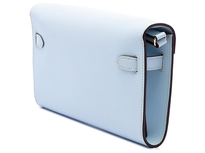 Portafoglio Hermès Kelly To Go in pelle Epsom blu Blu chiaro - vista 2