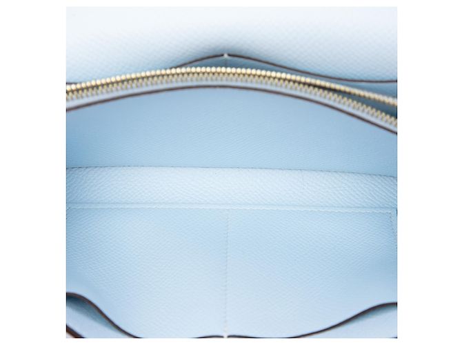 Portafoglio Hermès Kelly To Go in pelle Epsom blu Blu chiaro - vista 4