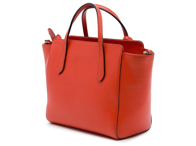 Bolsa Swing Mini Gucci em couro de bezerro laranja - vista 2