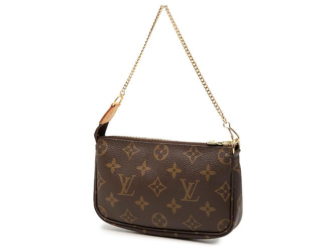 Louis Vuitton Brown Monogram Mini Pochette Accessoires Castaño - vista 2