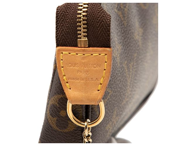 Louis Vuitton Brown Monogram Mini Pochette Accessoires Castaño - vista 5