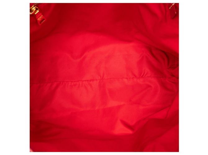 Tote Prada em Tessuto com acabamento em Saffiano vermelho - vista 4