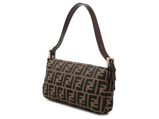 Borsa Baguette Fendi in tela Zucca marrone - vista 2