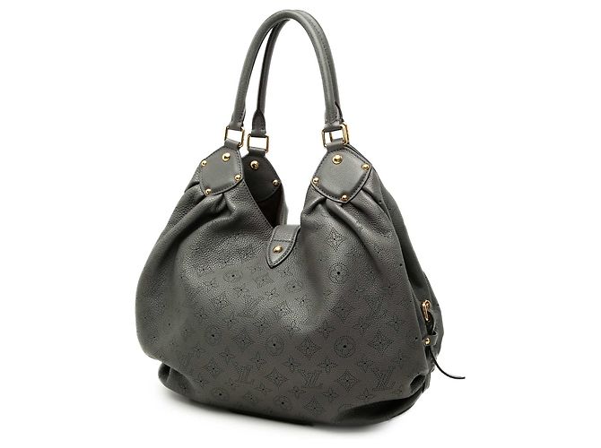 Louis Vuitton Gray Monogram Mahina L Hobo Marron - vue 2