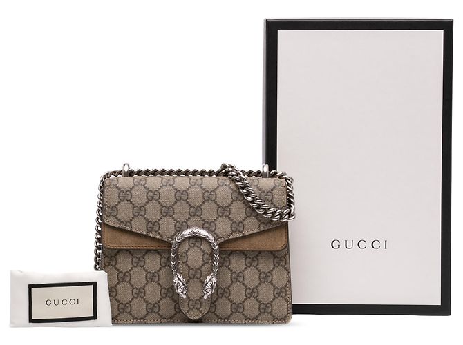 Gucci Beige Small GG Supreme Dionysus Crossbody - vista 7