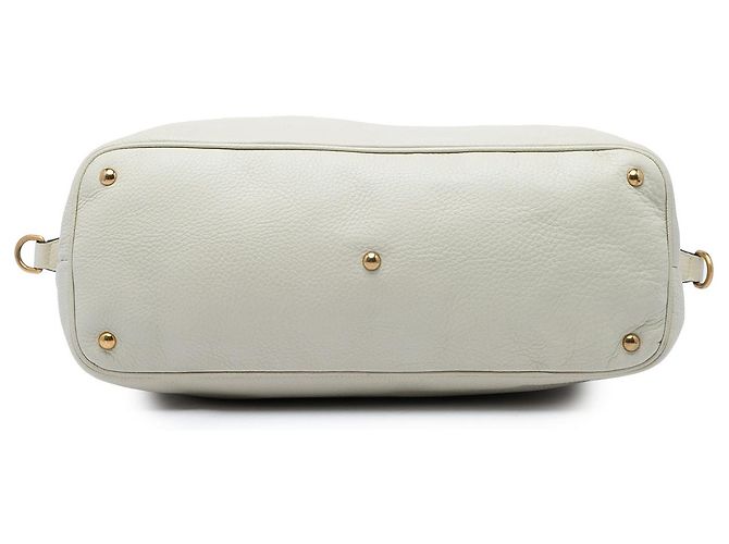 Bolsa Satchel Gucci em couro branco e twill Cru - vista 3