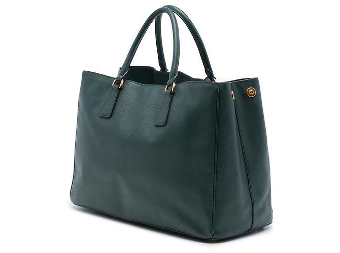 Prada Bolso Tote Large Saffiano Lux Gardeners Verde Verde oscuro - vista 2