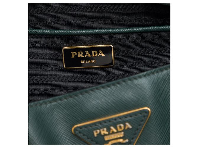 Prada Bolso Tote Large Saffiano Lux Gardeners Verde Verde oscuro - vista 5