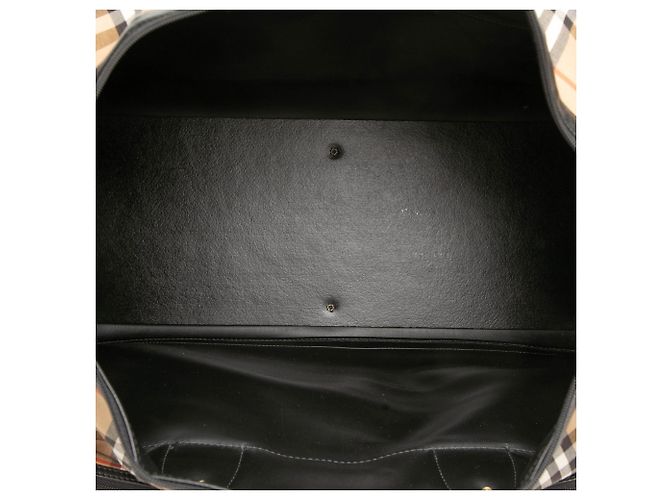 Borsa da viaggio Burberry Beige Haymarket Check Canvas - vista 4