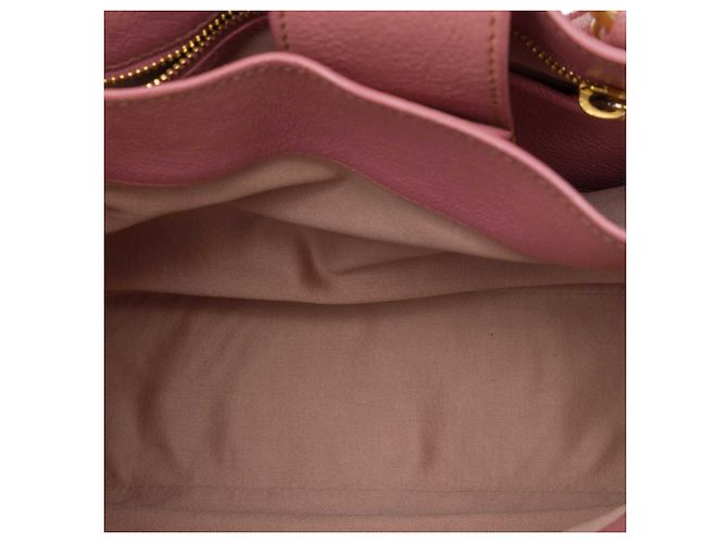Borsa Satchel Miu Miu in pelle di capra rosa Madras - vista 4
