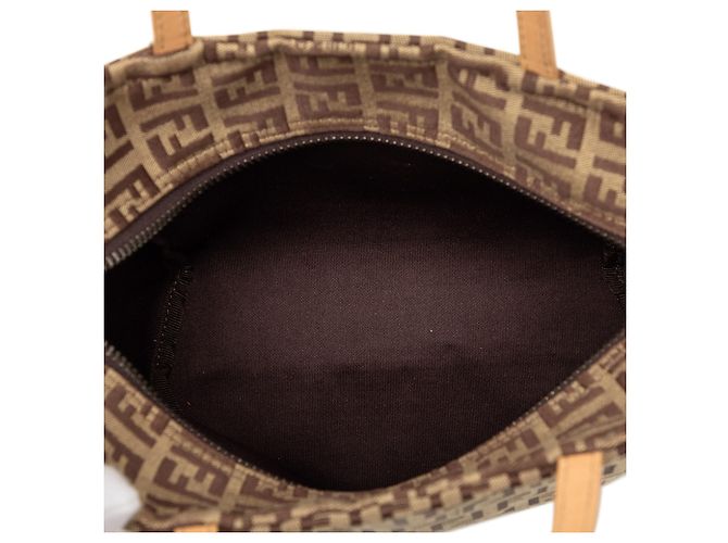 Fendi Mini Zucchino Canvas Handtasche Beige - Ansicht 4