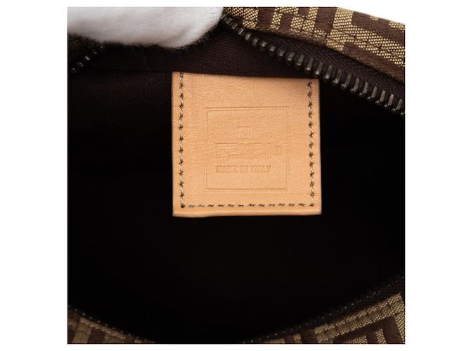 Fendi Mini Zucchino Canvas Handtasche Beige - Ansicht 5
