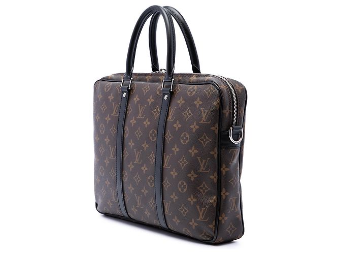 Louis Vuitton Brown Monogram Macassar Porte Documents Voyage GM Castaño - vista 2