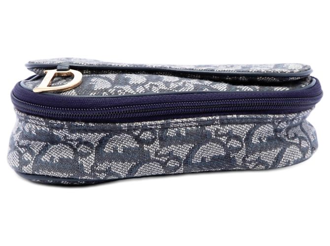 Autre Marque Diorissimo Saddle Pouch aus blauem Canvas Marineblau - Ansicht 3