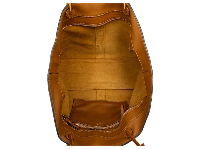 Chloé Keri Tote aus genarbtem Kalbsleder Beige - Ansicht 4