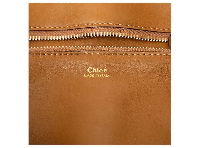 Chloé Keri Tote aus genarbtem Kalbsleder Beige - Ansicht 5