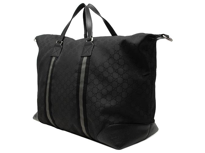Gucci Black XL GG Nylon Web Duffle Bag Schwarz - Ansicht 2