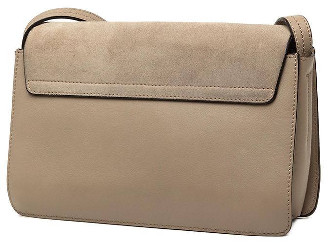 Chloé Faye Crossbody Small in camoscio e vitello marrone Taupe - vista 2