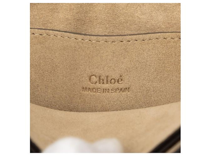 Chloé Faye Crossbody Small in camoscio e vitello marrone Taupe - vista 5