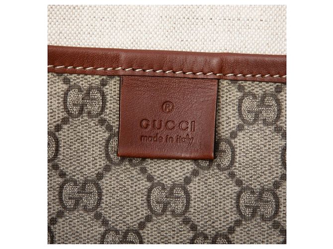 Gucci Beige GG Supreme Web Crossbody-Tasche - Ansicht 5