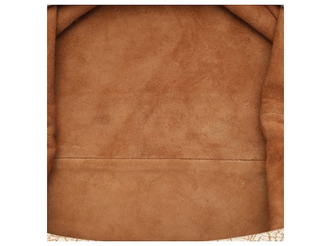 Bottega Veneta The Pouch in pelle di vitello craquelé Beige - vista 4
