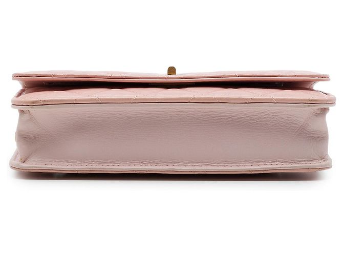Wallet On Chain Chanel Portafoglio con catena Reissue 2.55 in pelle di vitello invecchiata matelassé rosa - vista 3
