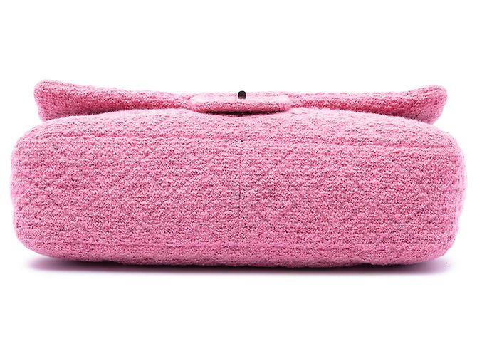 Chanel Pink Jumbo Quilted Tweed Reissue 2.55 Easy Messenger Flap Rosa - vista 3