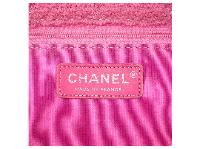 Chanel Pink Jumbo Quilted Tweed Reissue 2.55 Easy Messenger Flap Rosa - vista 5