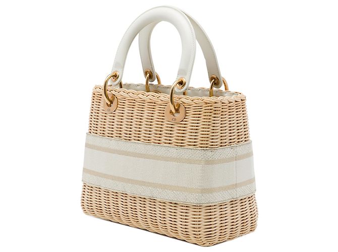 Autre Marque Dior Beige Medium Wicker Oblique Lady Dior - vista 2