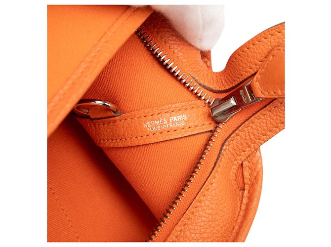Hermès Orange Toile and Negonda Garden Party 30 Arancione - vista 6