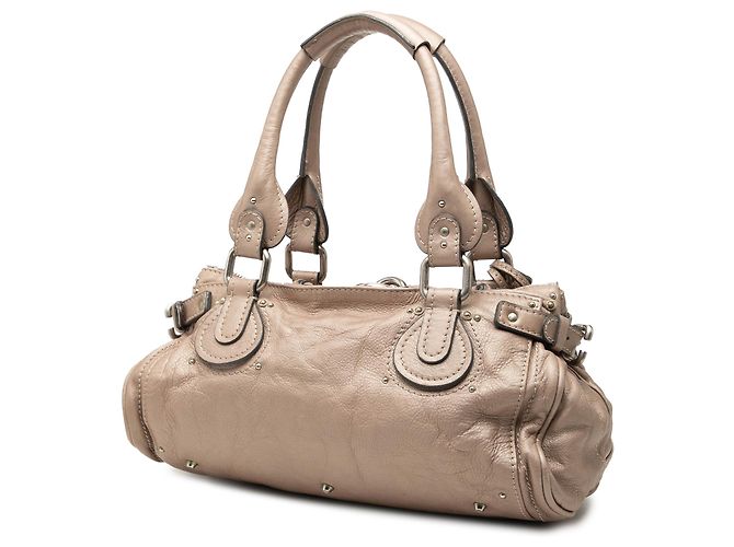 Bolso de mano Chloé Paddington Medium de piel marrón Castaño Gris pardo - vista 2