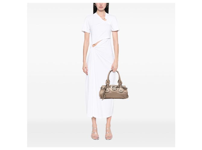 Bolso de mano Chloé Paddington Medium de piel marrón Castaño Gris pardo - vista 6