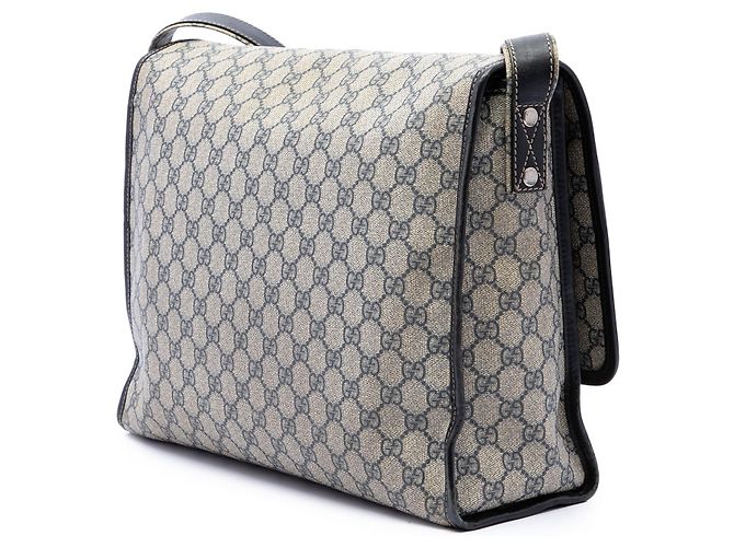Gucci Beige GG Supreme Web Messenger Bag - Ansicht 2