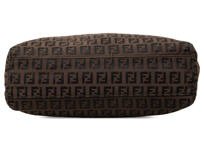 Borsa a mano Fendi in tela Zucchino marrone Marrone scuro - vista 3