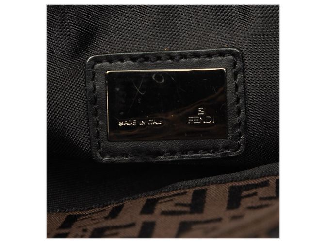 Borsa a mano Fendi in tela Zucchino marrone Marrone scuro - vista 5