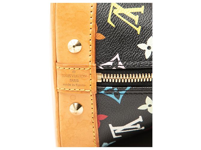 Louis Vuitton Black Monogram Multicolore Alma PM Preto - vista 6