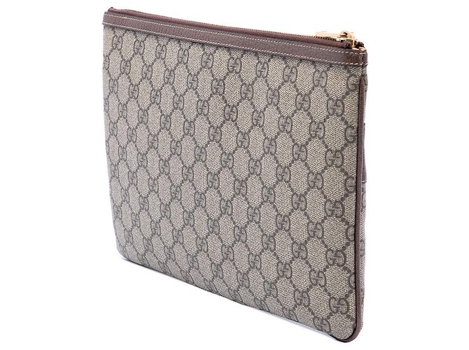 Clutch Gucci Beige GG Supreme Web Ophidia - vista 2