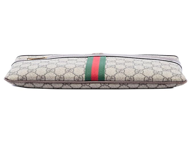 Clutch Gucci Beige GG Supreme Web Ophidia - vista 3