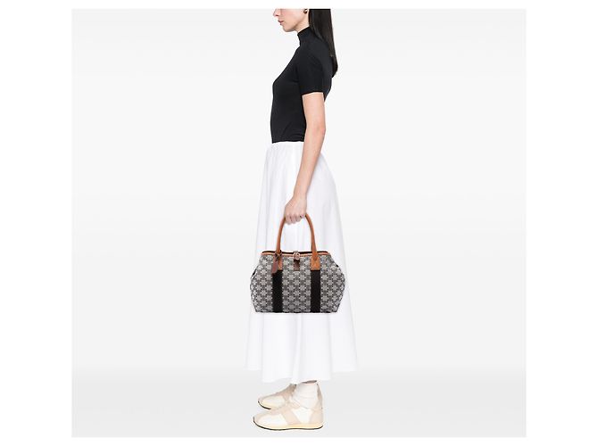 Céline Bolso Tote Celine Beige Macadam Canvas - vista 6