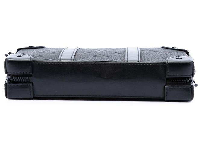 Louis Vuitton Black Monogram Taurillon Soft Trunk Wallet - view 3