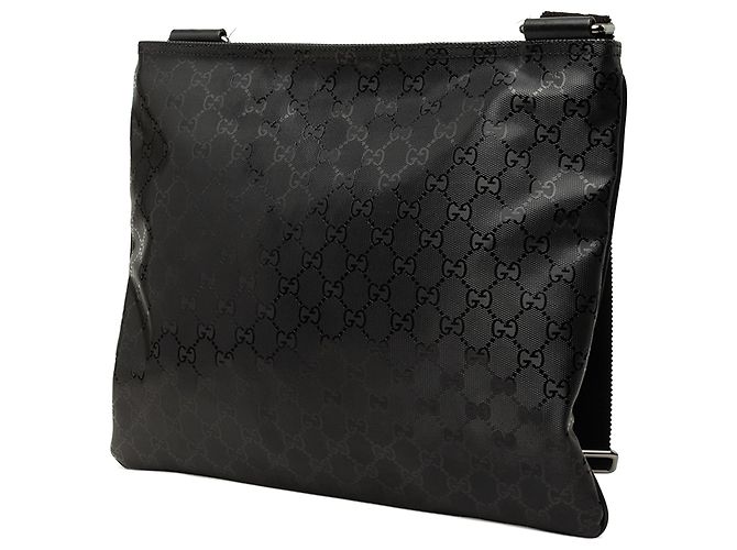 Bandolera Gucci negra con estampado GG Negro - vista 2