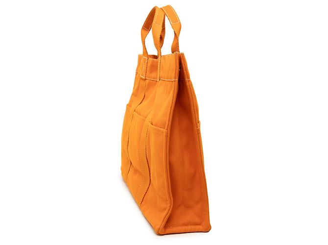 Hermès Orange Canvas Fourre Tout MM Laranja - vista 2