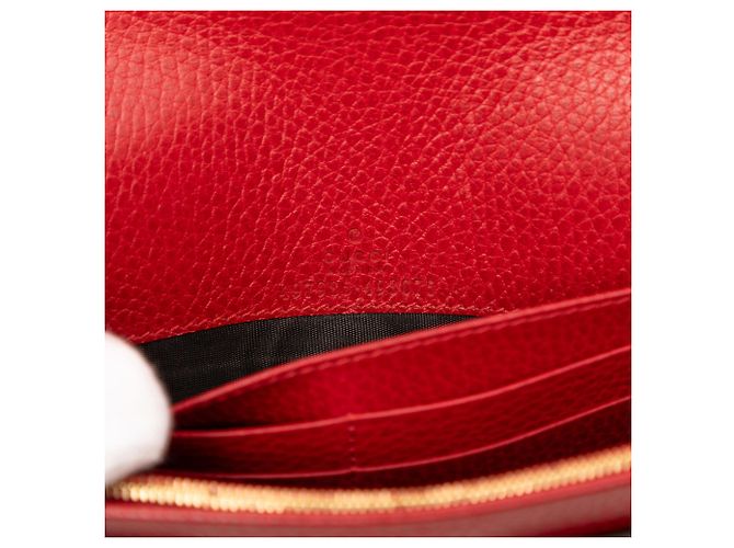 Gucci Red GG Marmont Leder-Wallet mit Kette Rot - Ansicht 5