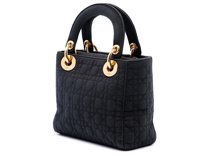Autre Marque Dior Black Mini Nylon Microcannage Lady Dior Nero - vista 2