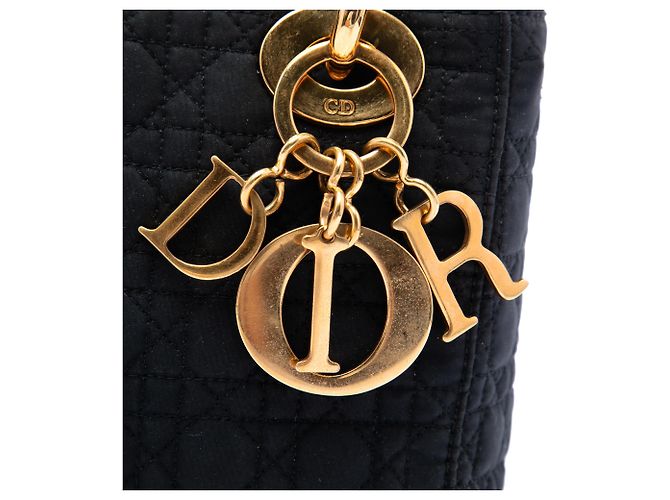 Autre Marque Dior Black Mini Nylon Microcannage Lady Dior Nero - vista 5