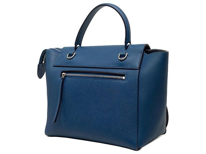 Belt Bag Céline Celine Gürteltasche aus blauem micro-genarbtem Kalbsleder - Ansicht 2