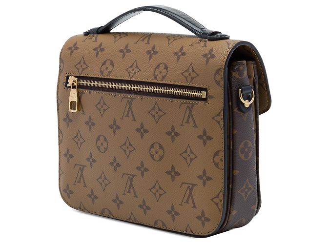 Louis Vuitton Brown Monogram Reverse Pochette Metis Castaño - vista 2