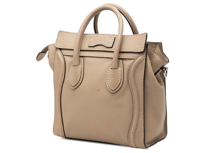 Céline mala Nano Luggage em couro bege Celine - vista 2