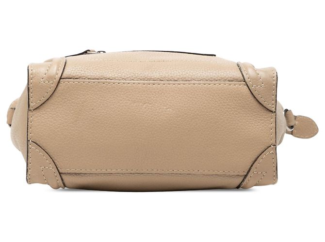 Céline mala Nano Luggage em couro bege Celine - vista 3