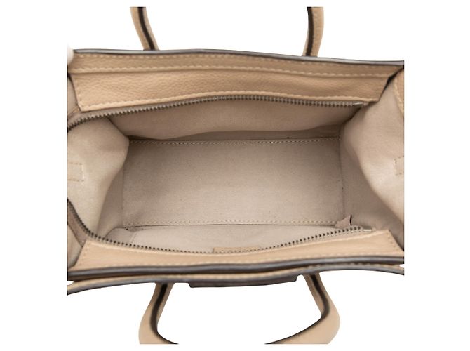 Céline mala Nano Luggage em couro bege Celine - vista 4